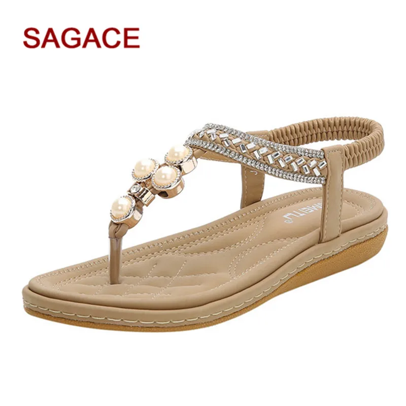 Женская обувь в богемном стиле SAGACE плетеные сандалии на плоской подошве с