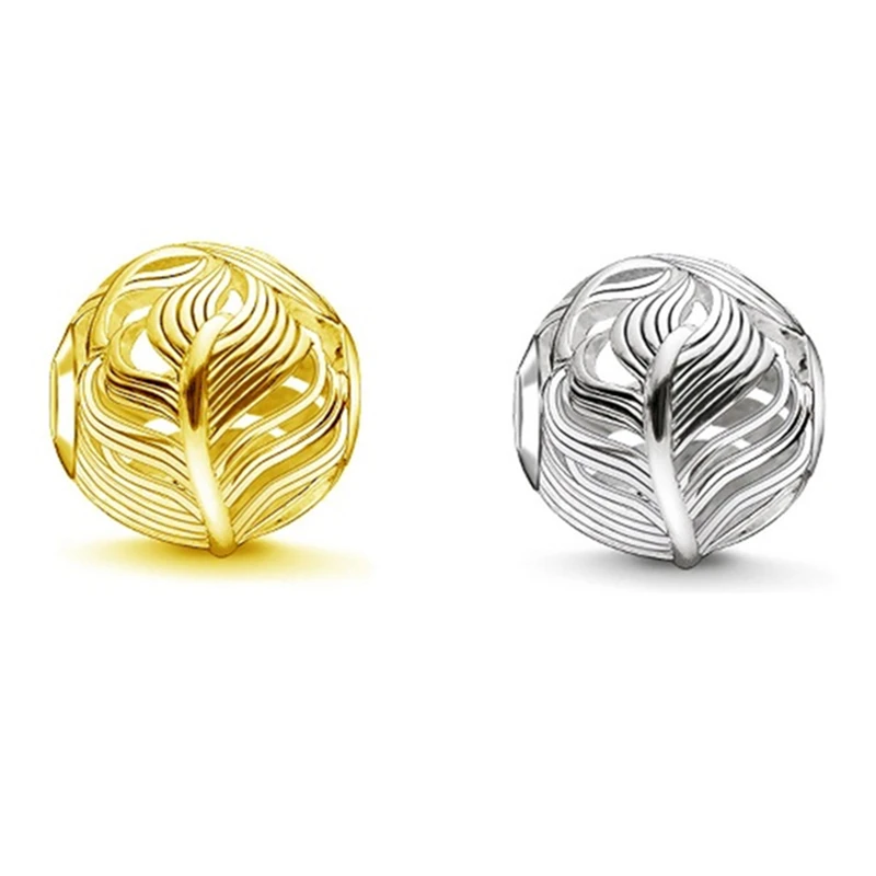 Посеребренные и золотистого цвета перьевые шарики модные DIY кармы для