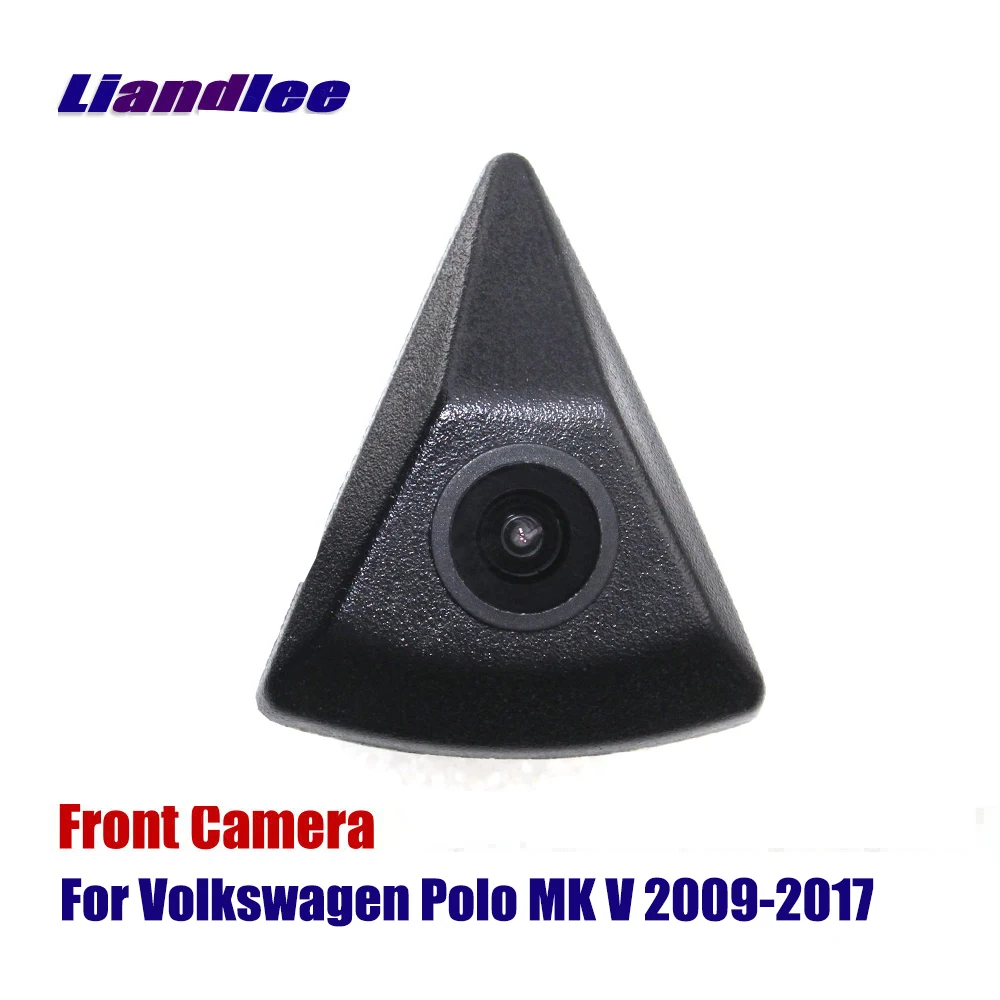 Liandlee авто вид спереди камера для Volkswagen VW Polo MK V 2009 2017 2015 логотип встроенный (не