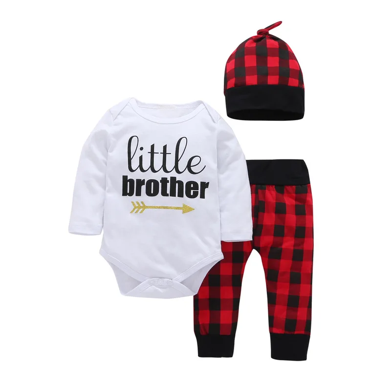 Для новорожденных детей костюм из 3 предметов комплект с длинными рукавами