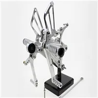 Для Yamaha YZF R125 2008-2013 Алюминиевый CNC регулируемый мотоцикл Rider задние наборы Rearset подножки для ног 2009 2010 2011 - Цвет: Silver