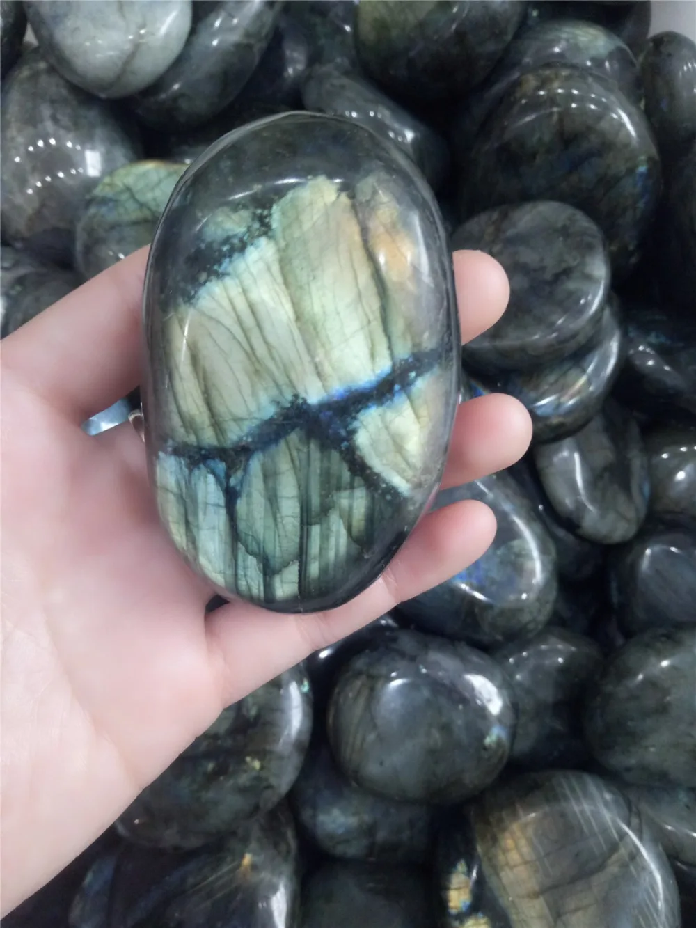 

1 pcs drop shipping natural labradorite crystal gemstone reiki healing tumbled jewelry as gift