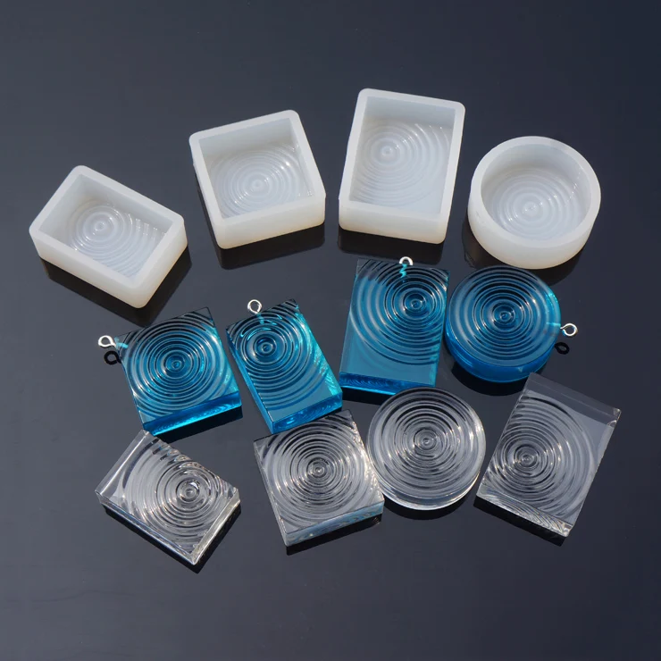 1 шт пульсация силиконовые формы для литья смолы круглое ожерелье ювелирные