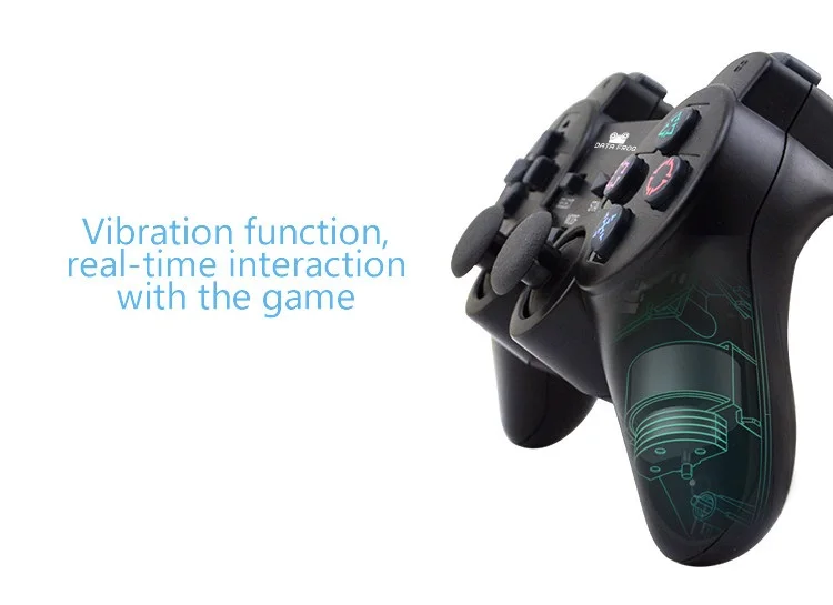 Данные лягушка проводной геймпад для sony PS2 контроллер двойной вибрации геймпады для PS2 контроллер Джойстик для playstation 2