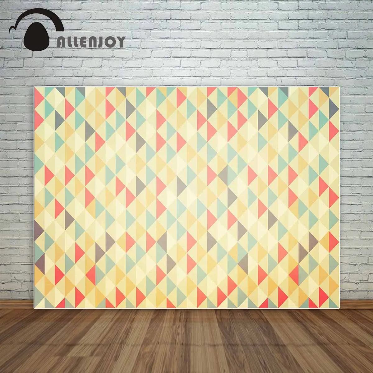 Allenjoy photography background Retro pattern triangle colorful abstract seamless baby gift natural children camera fotografica |