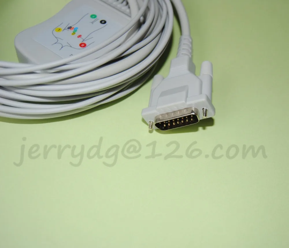 Совместимый с Schiller EKG кабель с 10 leadwires, ECG кабель пациента Banana4.0