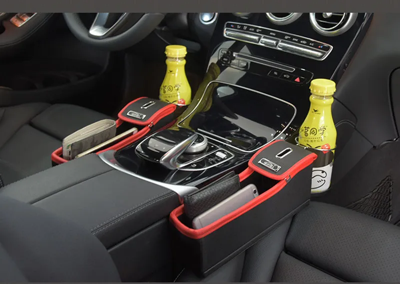 CARSUN черный + красный искусственная кожа многофункциональная коробка для