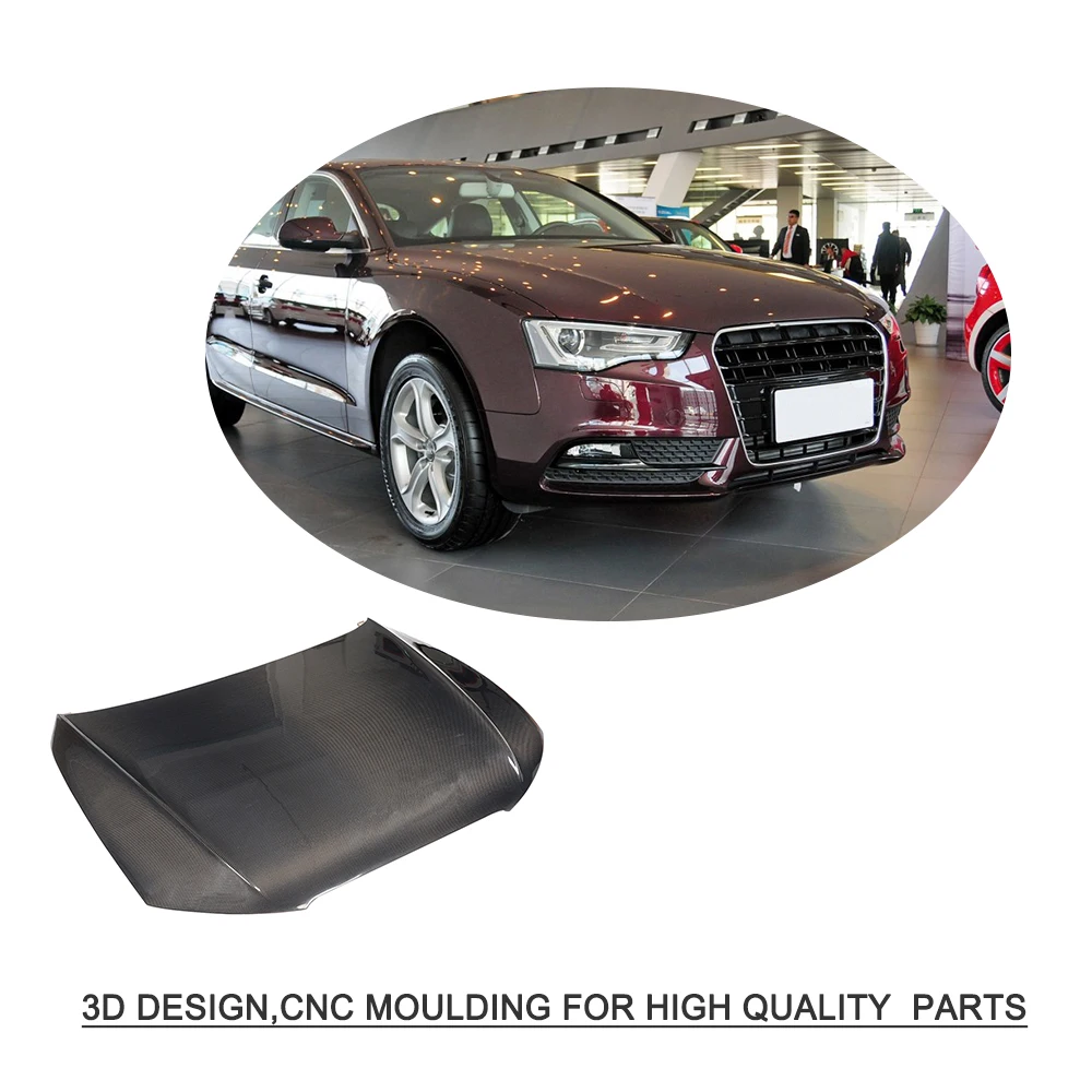 Чехлы из углеродного волокна для переднего капота двигателя Audi A5 S5 Hatchback 4 Door 2012 -