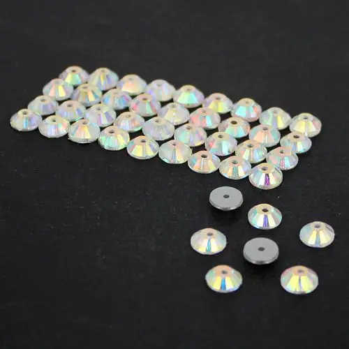 Бусины из кристаллов AB 4 мм 5 круглые бусины с плоской задней частью для шитья