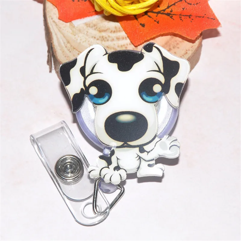 10 шт./партия kawaii dog офисные и школьные принадлежности со значком выдвижной держатель лыжный пропуск ID карта бейдж имя бирка держатели анти-потеря клип - Цвет: SSK-10    10PCS