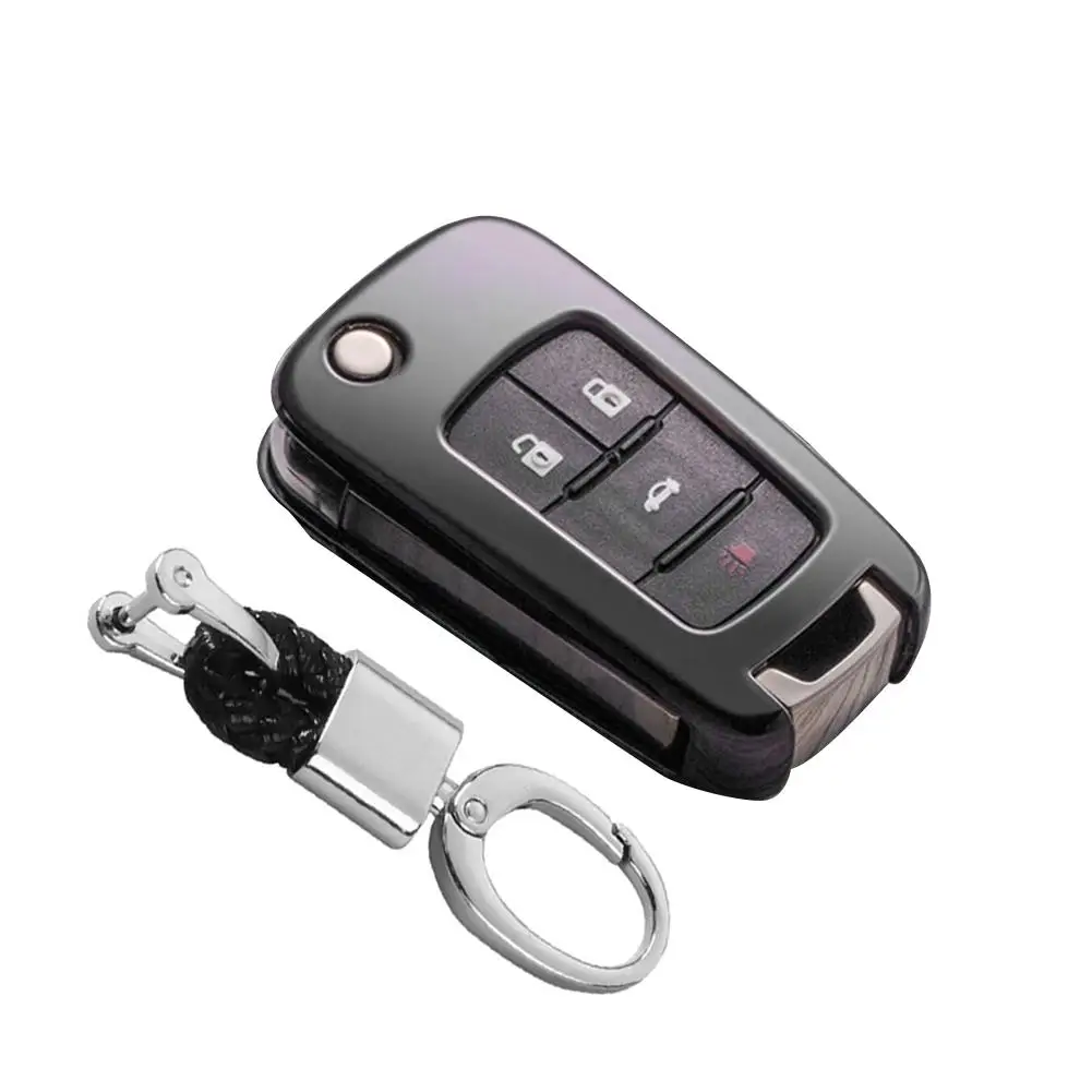 with keychain Мягкий TPU чехол для ключа для Chevrolet для Buick для Cruze Aveo Trax Защитные чехлы для сидений, сшитые специально для Opel Astra Corsa Meriva Zafira Antara J ключ защиты - Название цвета: with keychain