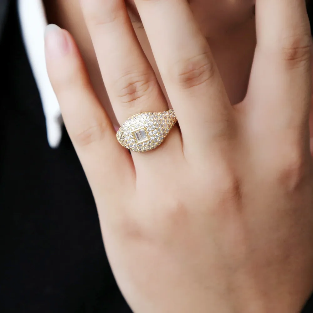 Обручальное кольцо золотого цвета для женщин и мужчин подарок микро проложить