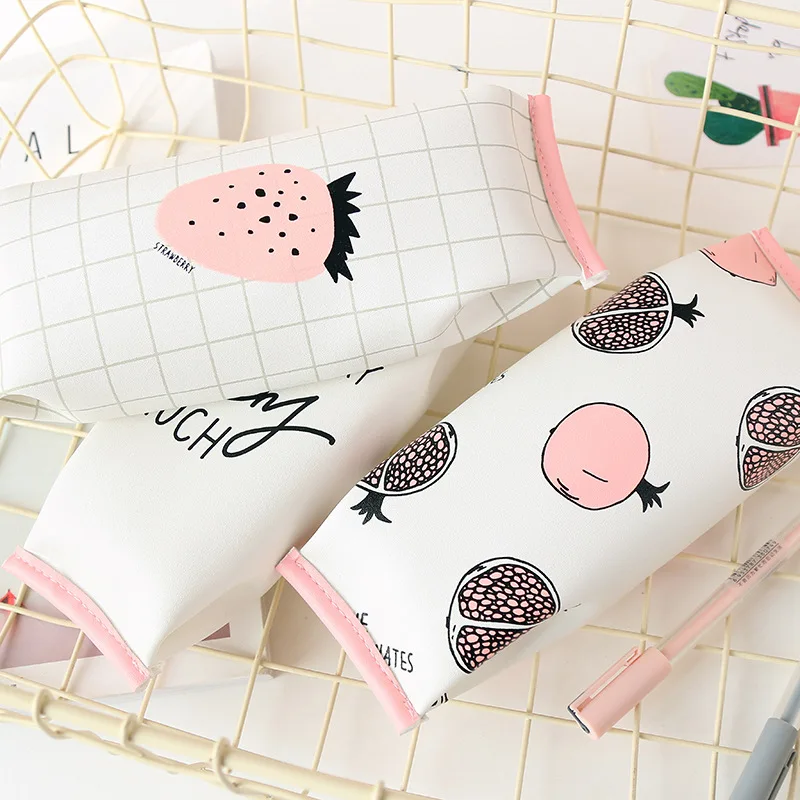 Strawberry Pencil Case Kawaii Large Capacity School Pen Supplies Bag Box Pencils Pouch Stationery | Канцтовары для офиса и