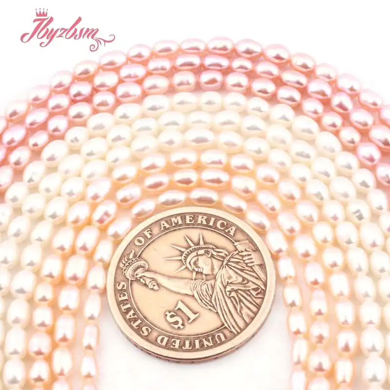 Гладкие искусственные жемчужные бусины 3 5 мм из натурального камня для