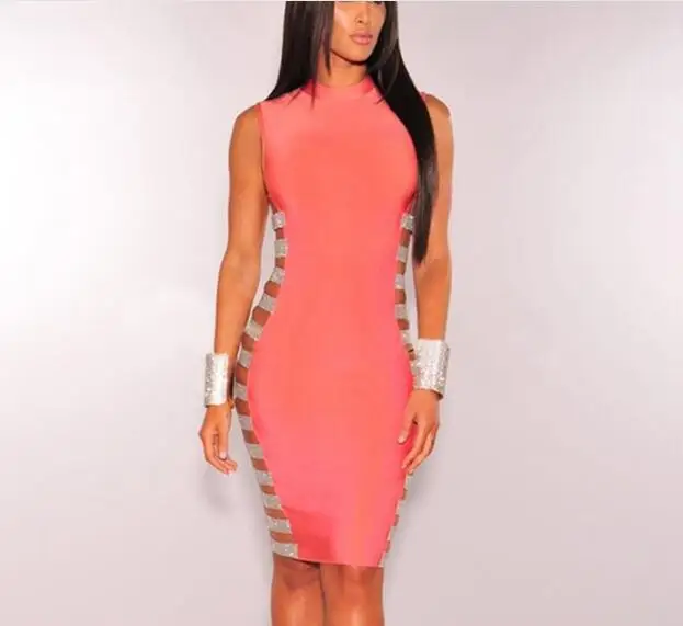 Женское Бандажное платье с блестками модное вечернее для ночного клуба вечерние