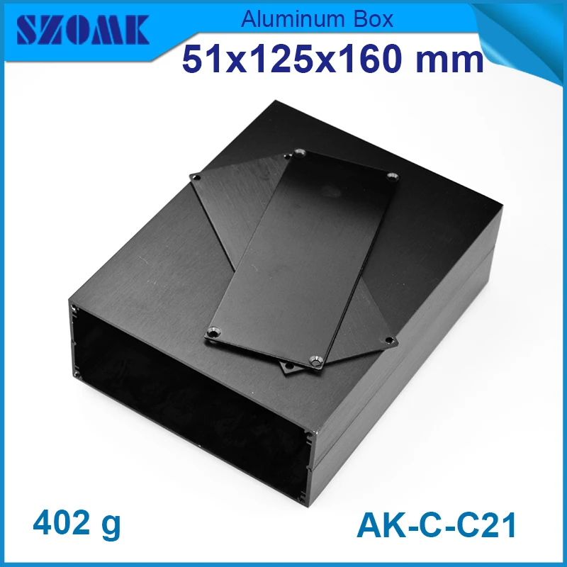 

1 piece diy electronic project box aluminum metal fit pcb size 47x121mm in Black color electronics aluminium box used to Audio