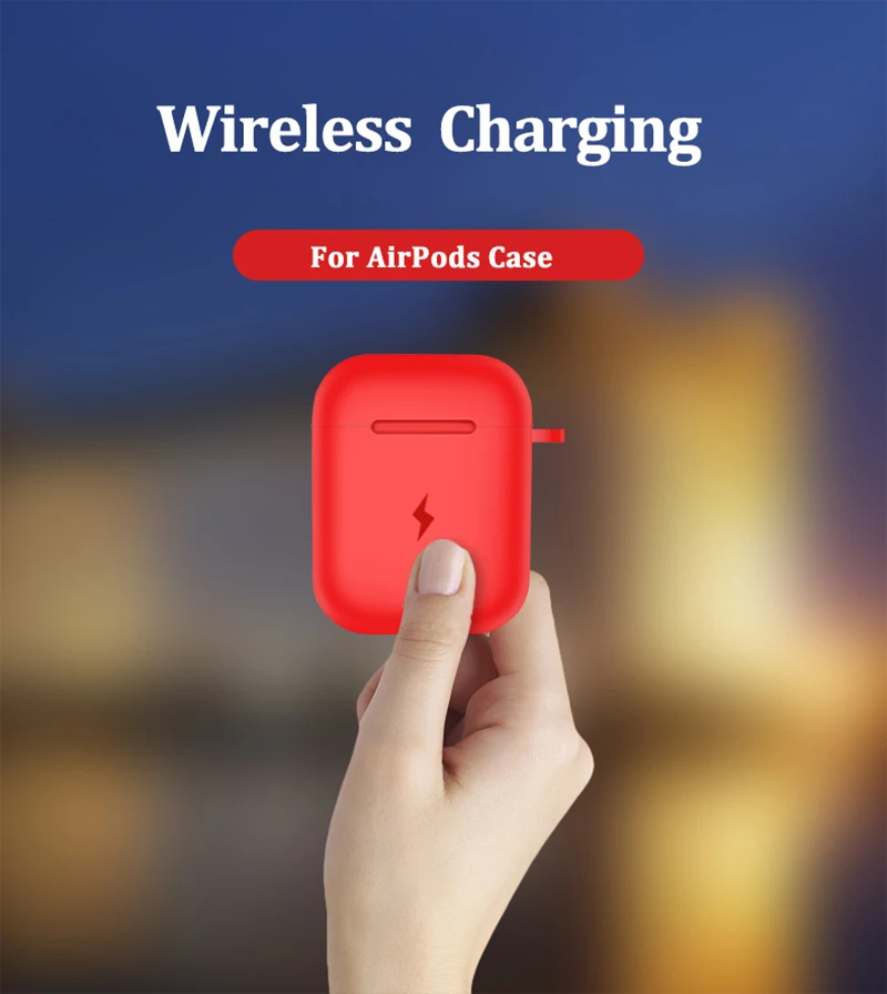 Suntaiho для Airpods чехол Qi Беспроводное зарядное устройство для Apple airpods крышка Беспроводная зарядка наушники чехол для наушников сумка i12 i13