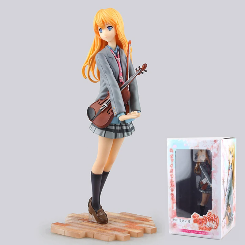Хорошее качество ПВХ Аниме Кукла ваша лежа в апреля миязоно Каори фигурка 1/8