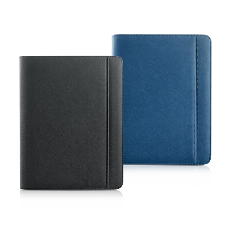 А4 молния Бизнес кожаная сумка менеджера для документов padfolio портфель с кольцом