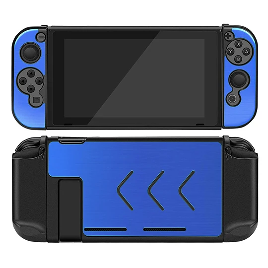 Blue Чехол из алюминиевого сплава, защитный жесткий чехол для nintendo Switch Console, металлический чехол для NS Joy-Con - Цвет: Blue