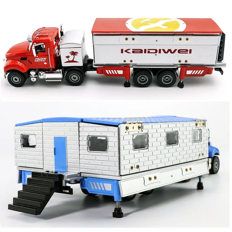 DieCasts RV модели для возраста от 1 этаж дома дизайн(24,5 см) дом деформации и детские наслаждаться игрушки "Сделай своими руками" металлический отдыха модели автомобиля