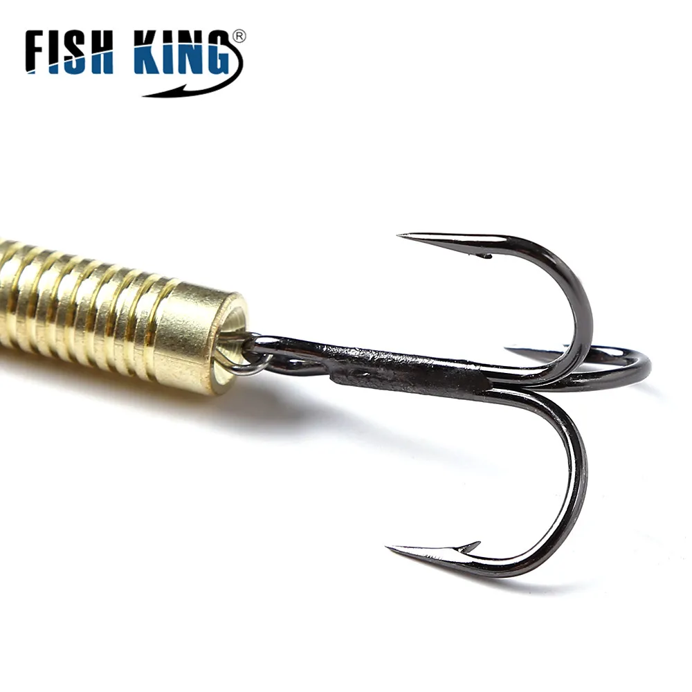 FISH KING 3 # + 5 рыболовный крючок двойной воблер приманка металлическая жесткая