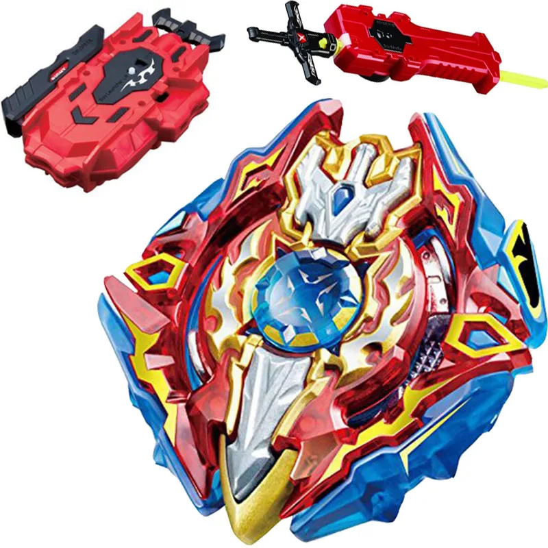 

B-X TOUPIE BURST BEYBLADE Spinning Top Xcalibur Xcalius Excalibur STARTER w/ Launcher B-92 + LR RED Launcher and Sword Launcher