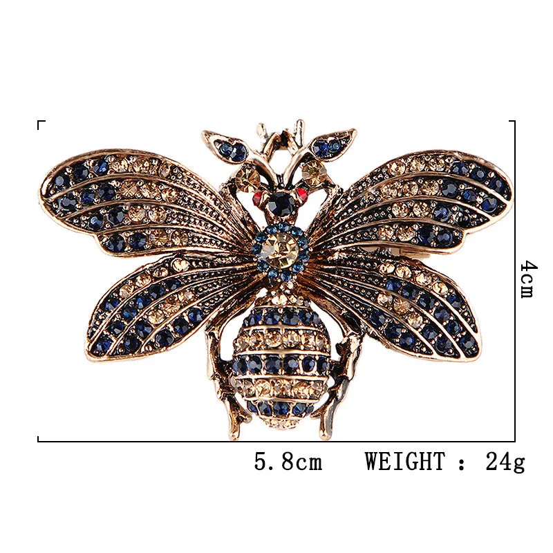 vintage Cute Bee Fly Insect Brooches Women Kids Girls Clothes Accessories Gold-color Animal Brooch Jewelry Party Gifts broche | Украшения и