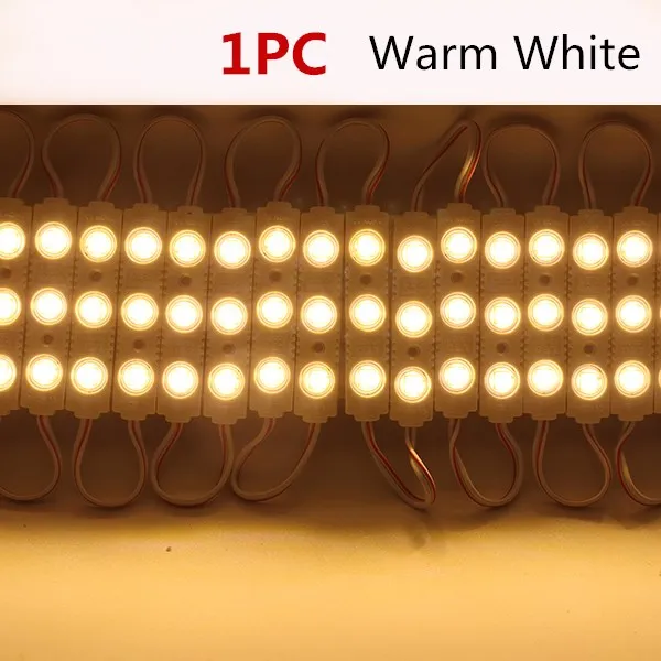 warm white 1pc Супер яркий SMD 5054 светодиодный модуль Рекламный дизайн высокое качество светодиодный модуль освещение 3 светодиодный DC12V 1 шт. 5 шт. 10 шт - Цвет: warm white 1pc