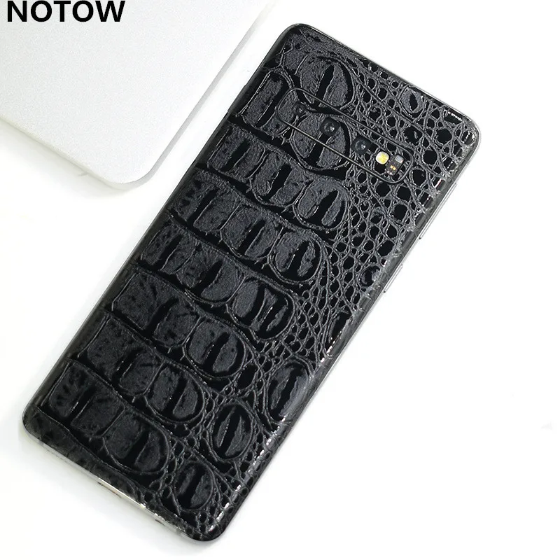 NOTOW модная наклейка из крокодиловой кожи ПВХ Черная защитная пленка для Samsung Galaxy
