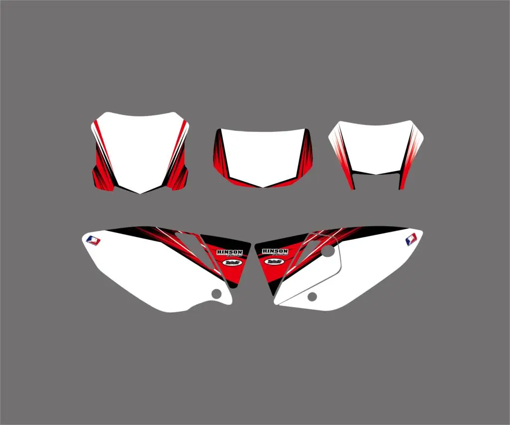 Новый стиль Красная команда графика и фоны Наклейка Набор для Honda CRF450X 4 штрихов 2005
