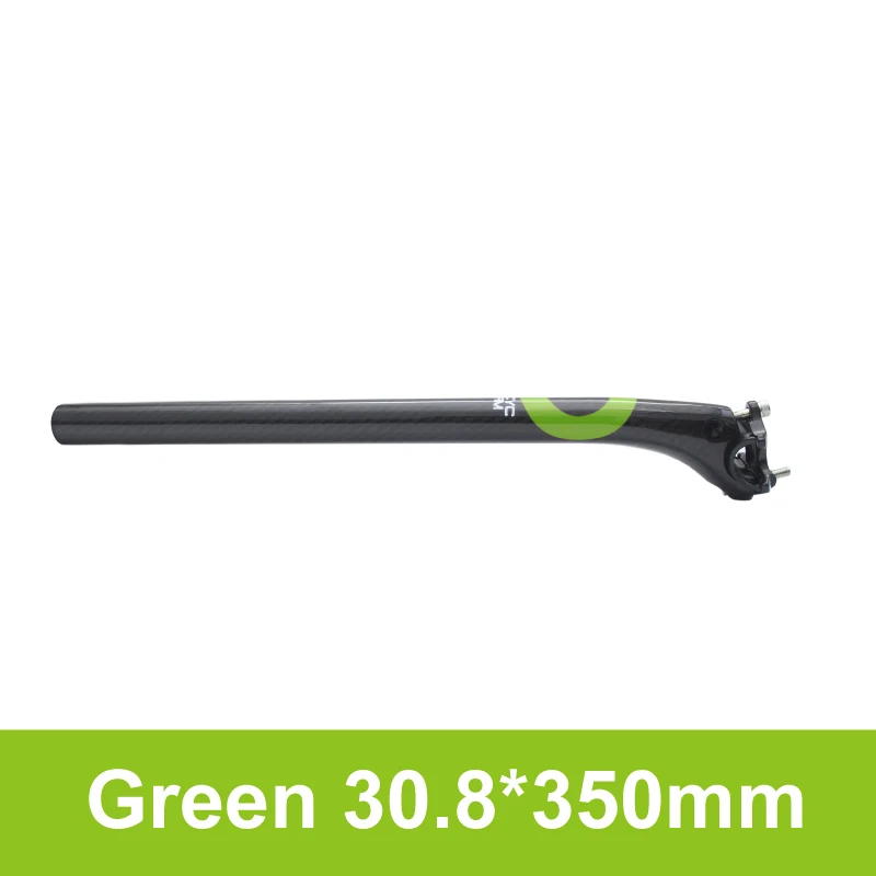 Green 30.8X350mm Ультралегкая супер сила MTB велосипед или для шоссейного велосипеда, углеродный руль для велосипеда параллельно седлодержателях Запчасти 27,2/30,8/31,6*350/400 мм - Цвет: Green 30.8X350mm