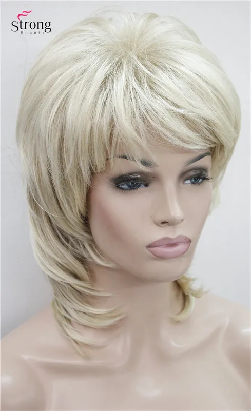 StrongBeauty короткий лохматый слоистый медный красный Классический колпачок полный синтетический парик женские парики выбор цвета