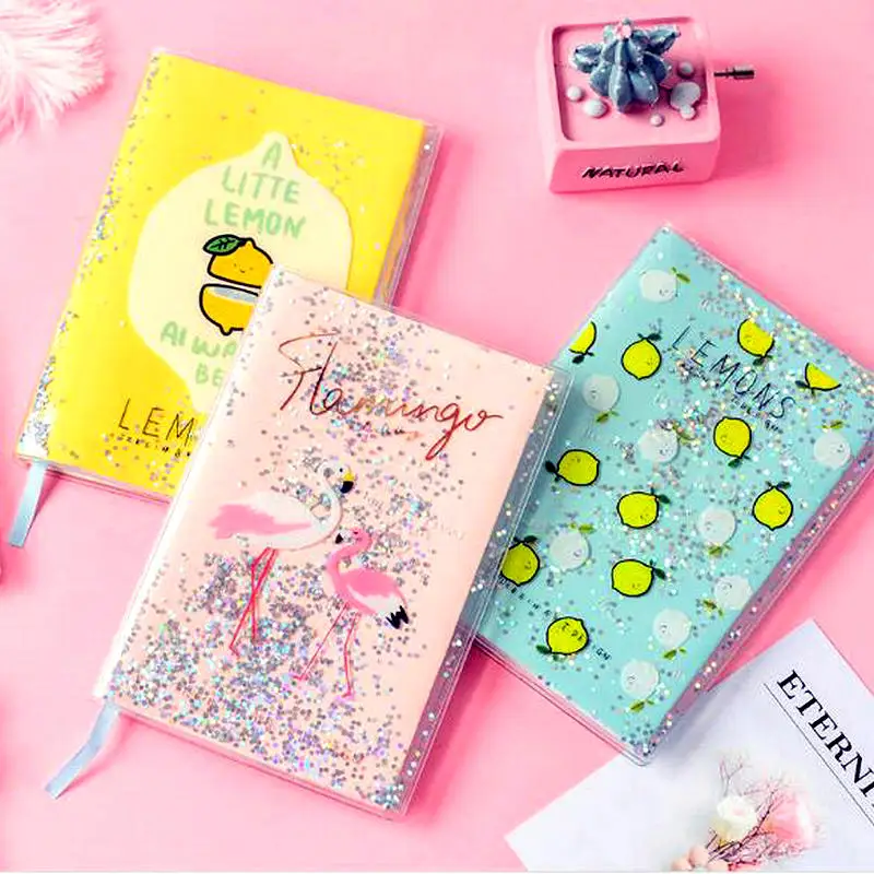 

Sharkbang Kawaii Flamingo Unicorn Mermaid Bling Bling Notebook Planner Journals Daily Weekly Plan Handbook School Stationery