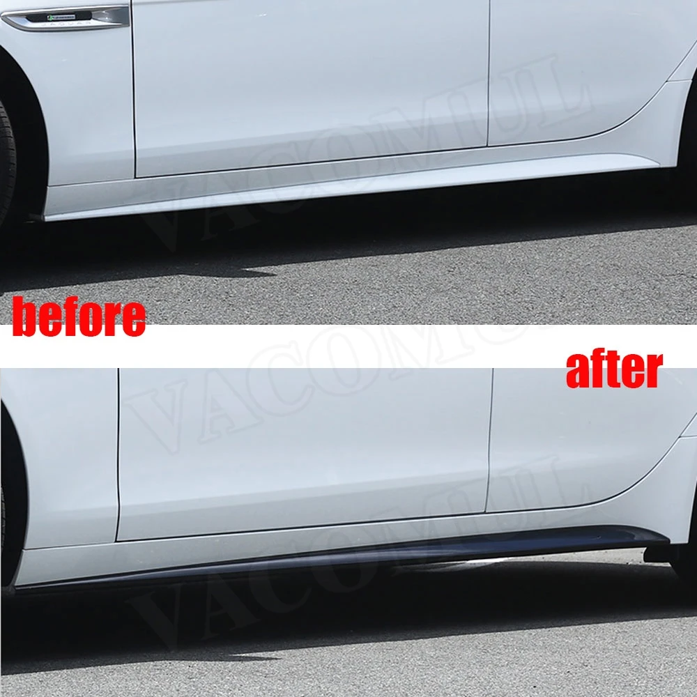2 шт./компл. фартуки для боковых юбок из углеродного волокна/ABS комплект Jaguar XE Sedan 4