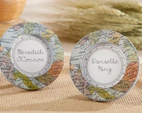 100pcslotdestination wedding favors our adventure begins vintage map picture frame place card holder favorfree shipping