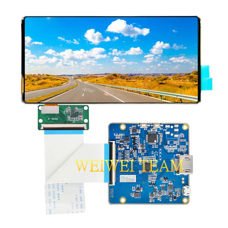 Тонкий 6-дюймовый гибкий oled-дисплей 2160x1080 активно-матричные осид, Экран гибкие Панель с HDMI-MIPI драйвер платы 18:9 новые Технология