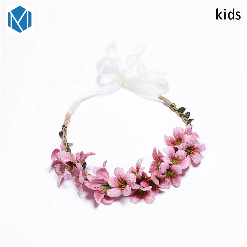 FD0124I M MISM Свадебные пляжные Цветок Корона Hairband для женщин Детские повязка на голову цветы для невесты Фея венки для волос интимные аксессуары гирлянда - Цвет: FD0124I