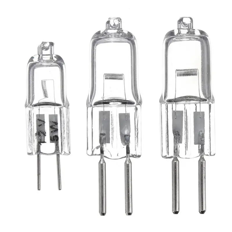 Smuxi 1/10 шт 5W 35W 50W энергосберегающий светильник лампочка Вольфрам галогенная лампа AC/DC 12V G4 база Crystal Clear светильник s двухконтактная