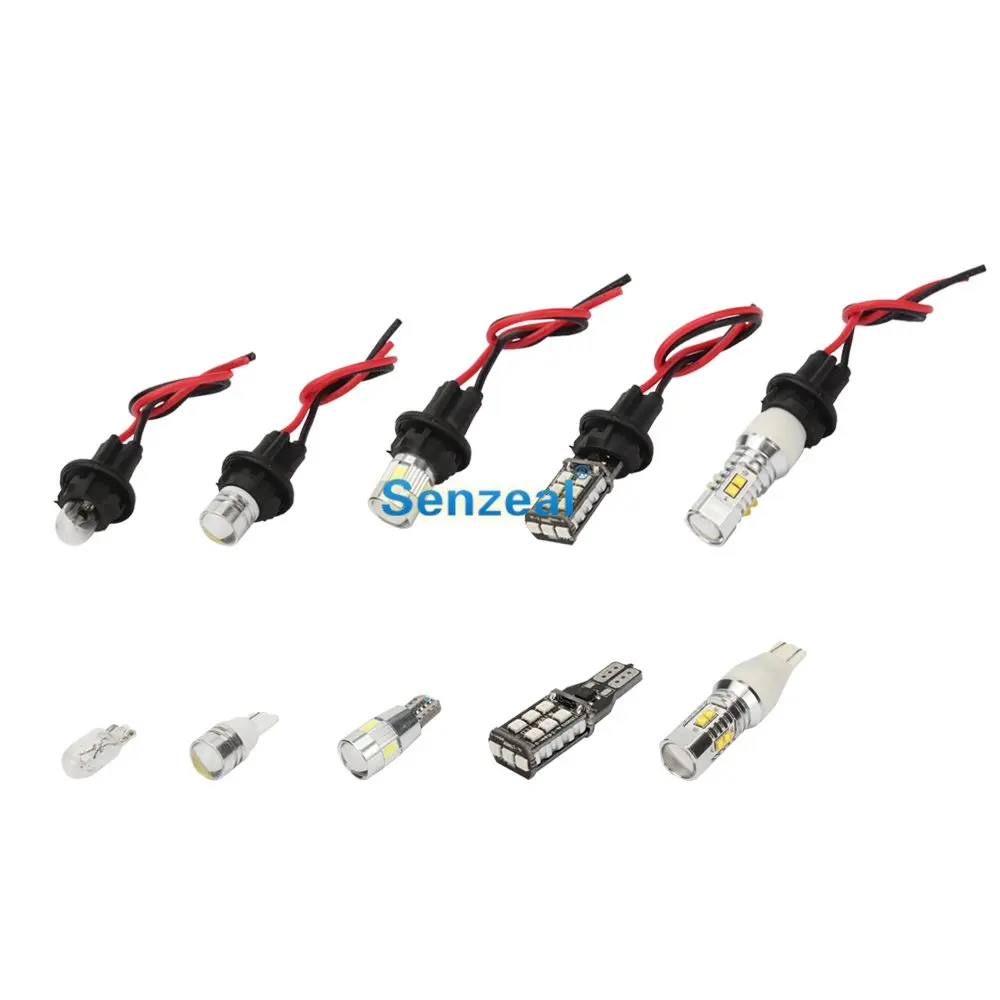 Держатель лампы SENZEAL T10 1 комплект (6x/12x) медный провод силиконовый гелевый разъем