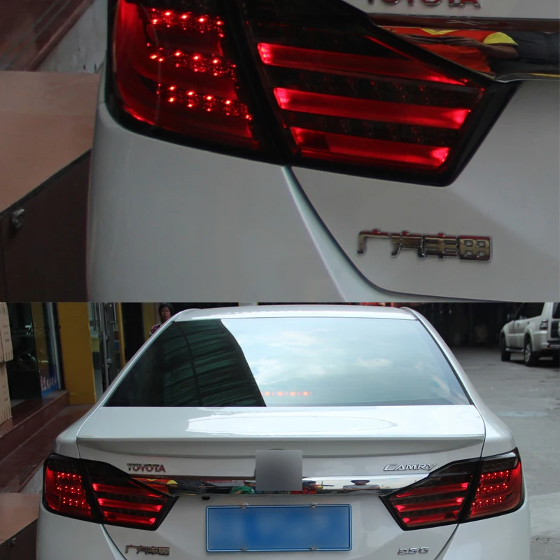 KOWELL автомобильный Стайлинг для Toyota Camry 2012+ 2013 12 В Автомобильный светодиодный задний светильник s DRL задний светильник поворотный сигнал Автомобильный задний светильник