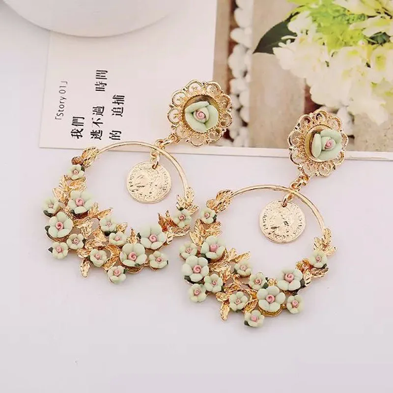 Новые дикие секционные серьги модные ювелирные изделия в стиле барокко золотые с