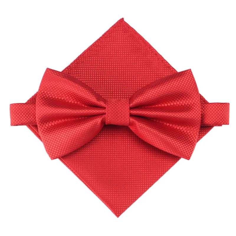 Мужской клетчатый галстук-бабочка Карманный квадратный набор жаккардовый