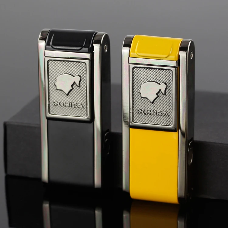 COHIBA 2 Frie пламя Jet фонарь Зажигалка для сигар газовые зажигалки многоразовые