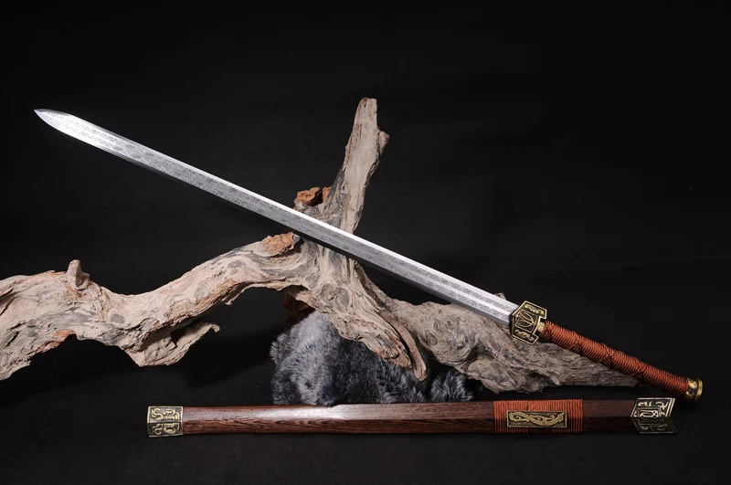 Китайский меч ручной работы 1060 Высокоуглеродистая сталь полный tang лезвие