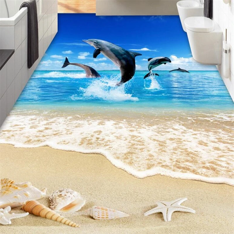 Wellyu пользовательские полы нарисованные 3D Surf пляжные Ракушки Морская звезда
