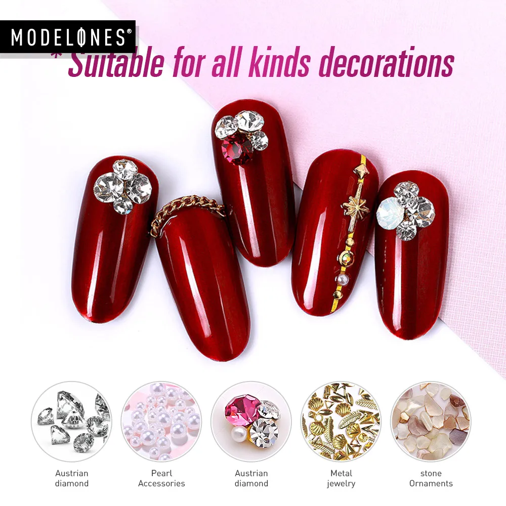 5 г клей для ногтей Modelones сверлильный гель прозрачный украшения быстро сохнет