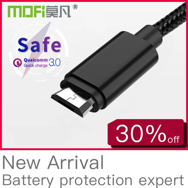 Защитный кабель Micro USB MOFI для Xiaomi Redmi Note 6 Pro кабели быстрой зарядки и передачи
