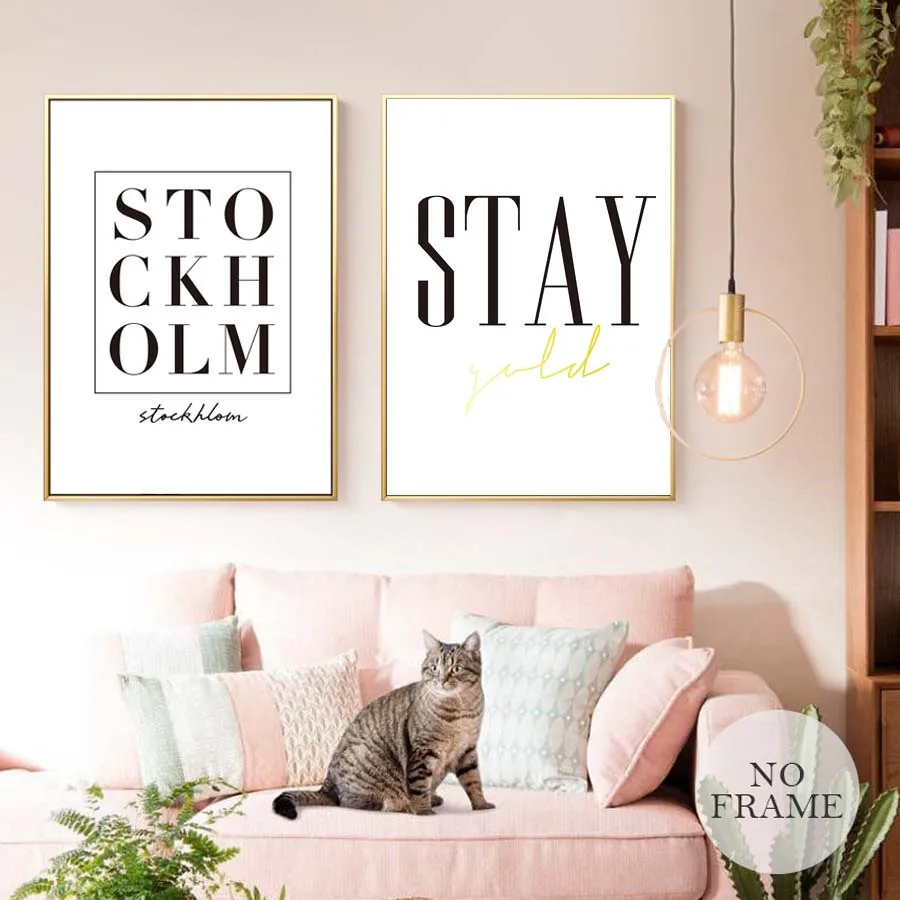 Скандинавские настенные художественные картины современный холст плакат и