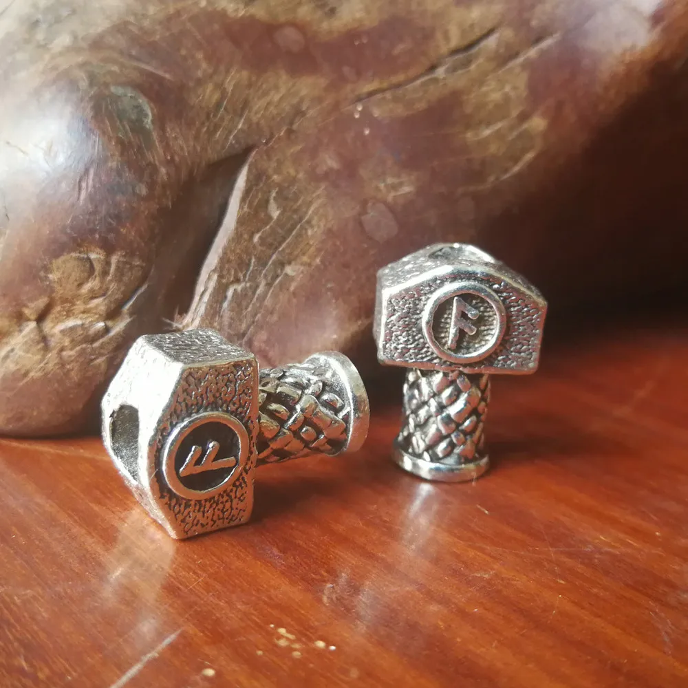 Молот феху тора (Мьёльнир) Руна шарик для волос бусы с рунами викингов браслетов